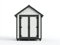 Casetta da giardino-Metallo-130x90x190 cm-Bianco-Antracite-Moderno