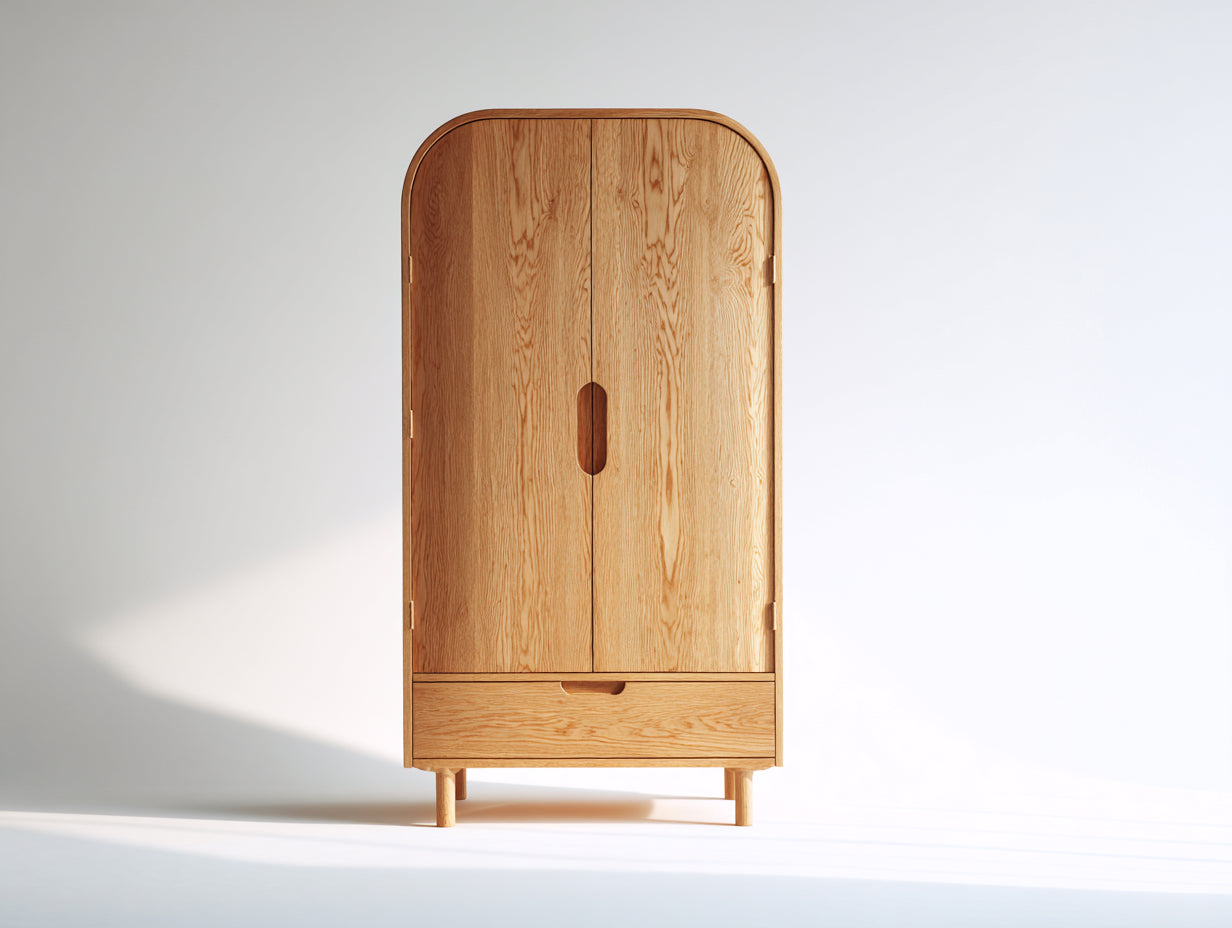 Armadio-Legno-88x50x180 cm-Rovere naturale-Nordico