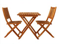 Set da pranzo da esterno - Legno - 60x60x72 cm - Marrone naturale - Classico pieghevole