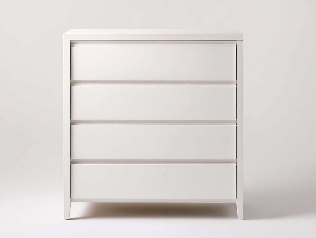 Cassettiera-MDF-80x38x90 cm-Bianco lucido-Moderno minimalista