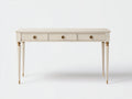 Scrivania-Legno-130x45x80 cm-Avorio-Oro-Classica