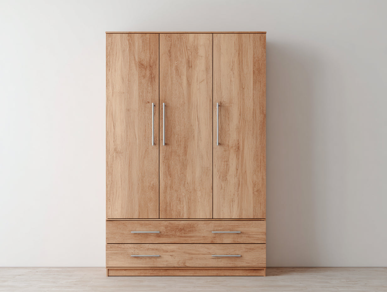 Armadio-Legno-145x55x195 cm-Rovere chiaro-Moderno essenziale