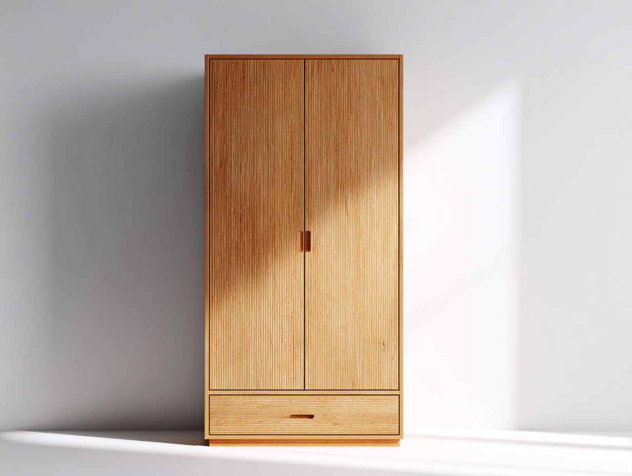 Armadio-Legno-85x54x200 cm-Rovere naturale-Moderno minimalista