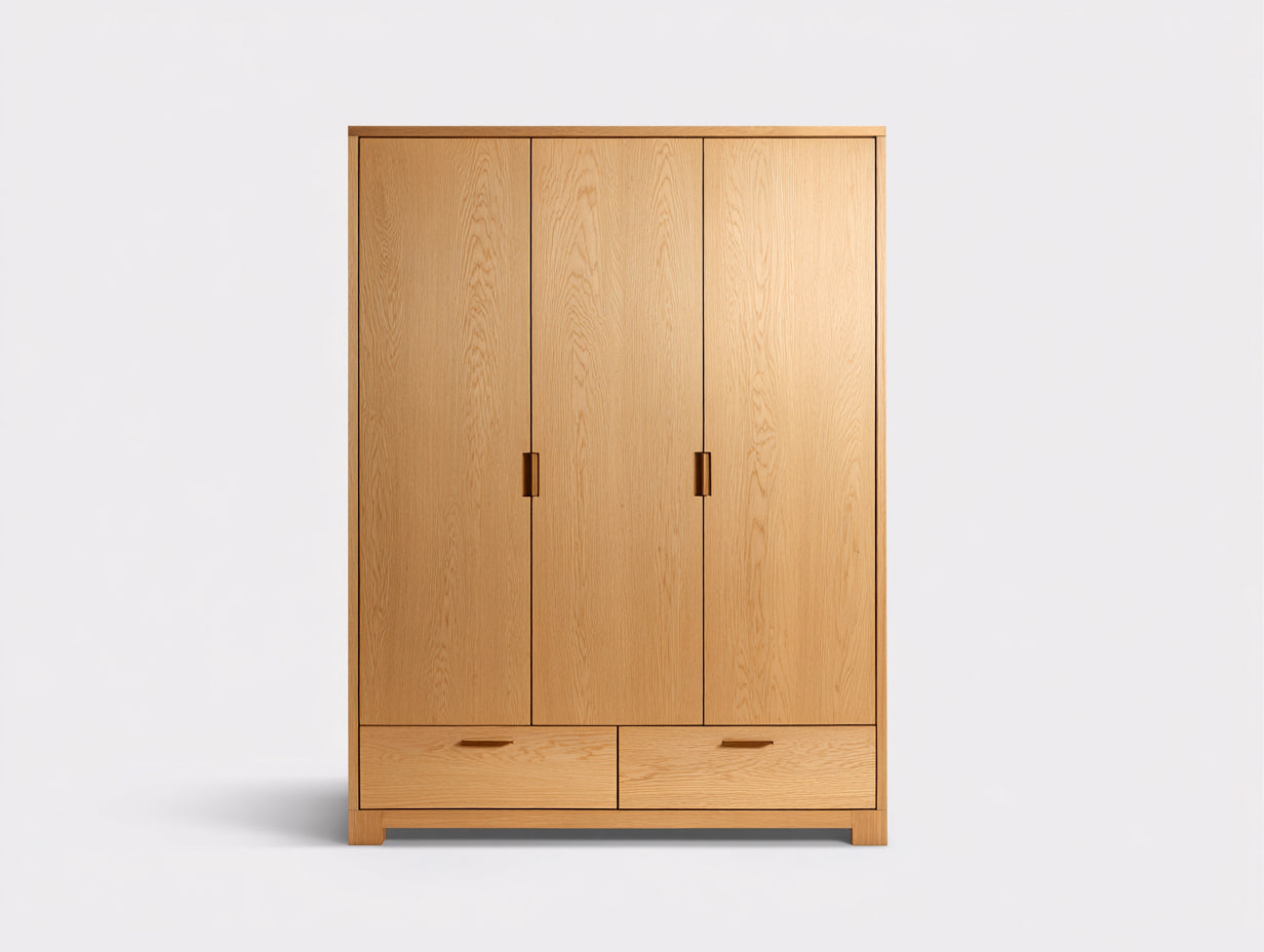 Armadio-Legno-132x54x192 cm-Rovere miele-Moderno nordico