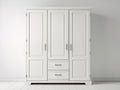Armadio-Legno-MDF-180x60x210 cm-Bianco-Classico contemporaneo